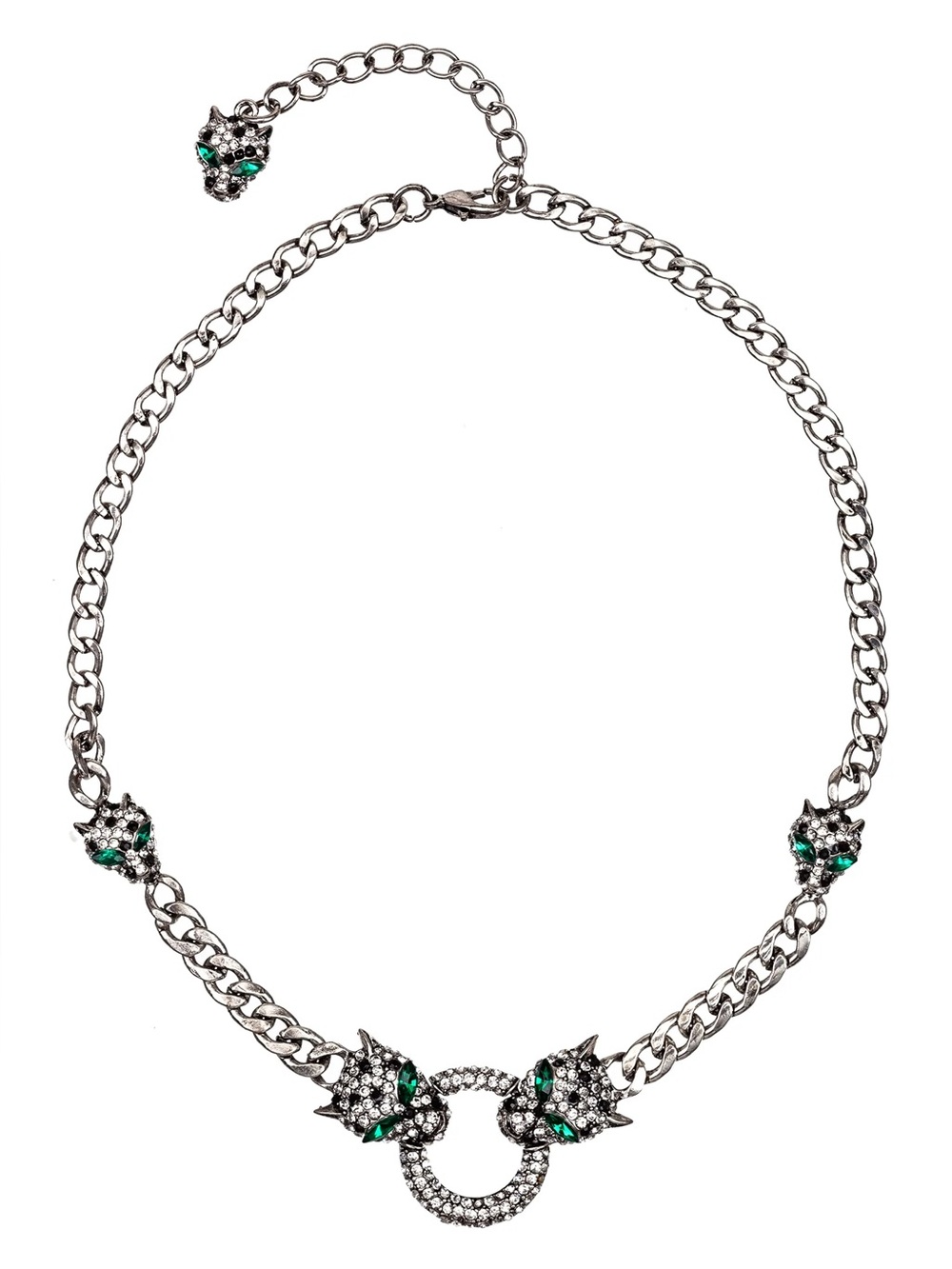 Ocelot Choker Necklace - Silver